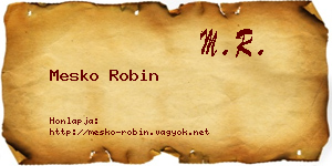 Mesko Robin névjegykártya